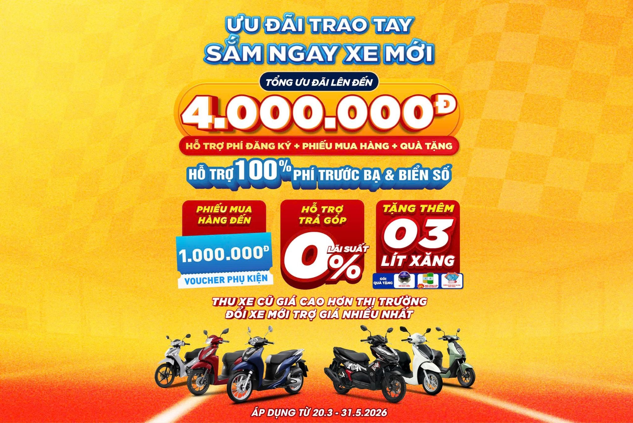 🔥 ƯU ĐÃI TRAO TAY – SẮM NGAY XE MỚI 🔥