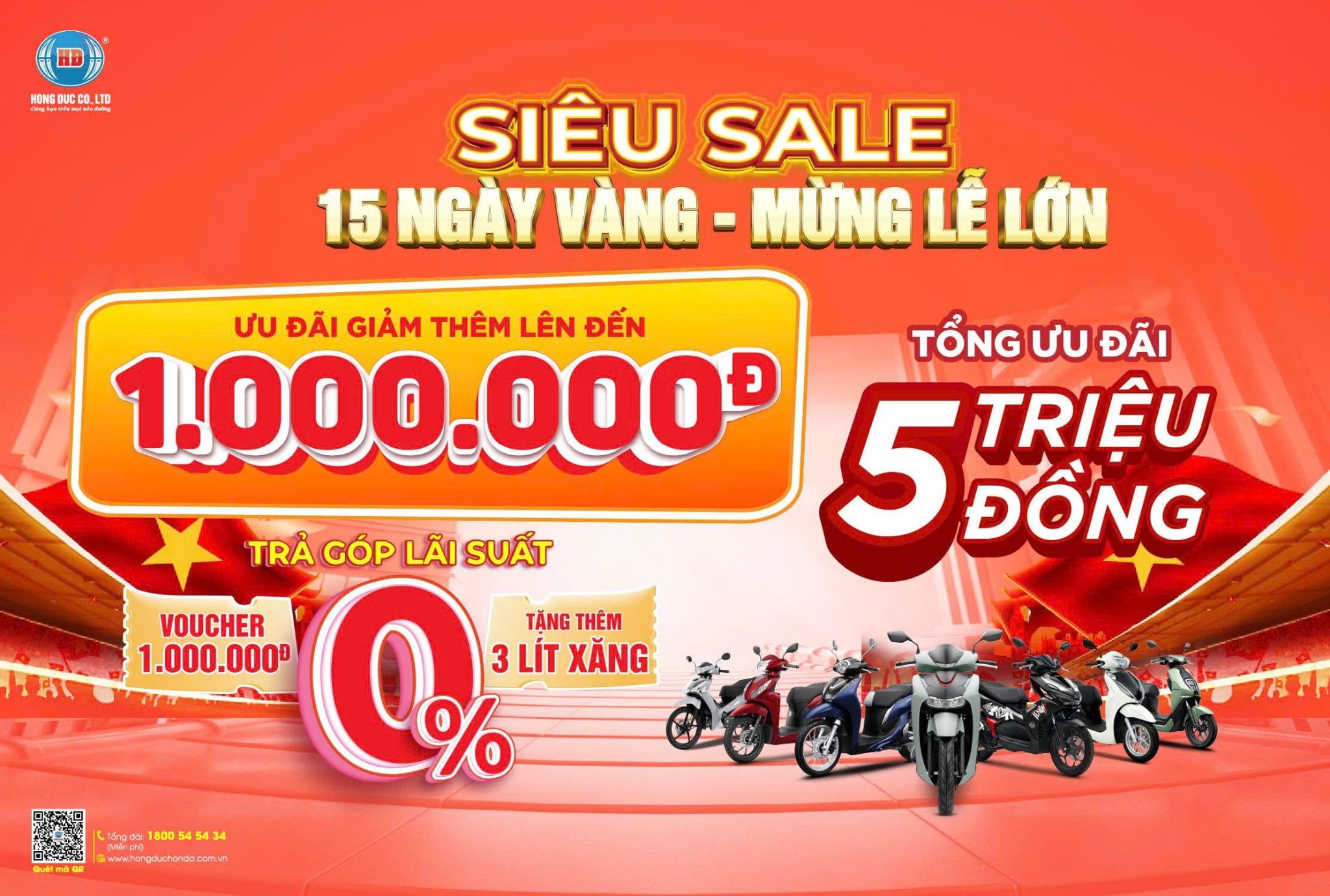 [ SIÊU  SALE ] 15 NGÀY VÀNG MỪNG LỄ LỚN ƯU ĐÃI GIẢM THÊM 1.000.000Đ