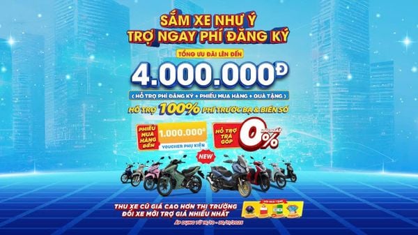 SẮM XE NHƯ Ý – TRỢ NGAY PHÍ ĐĂNG KÝ