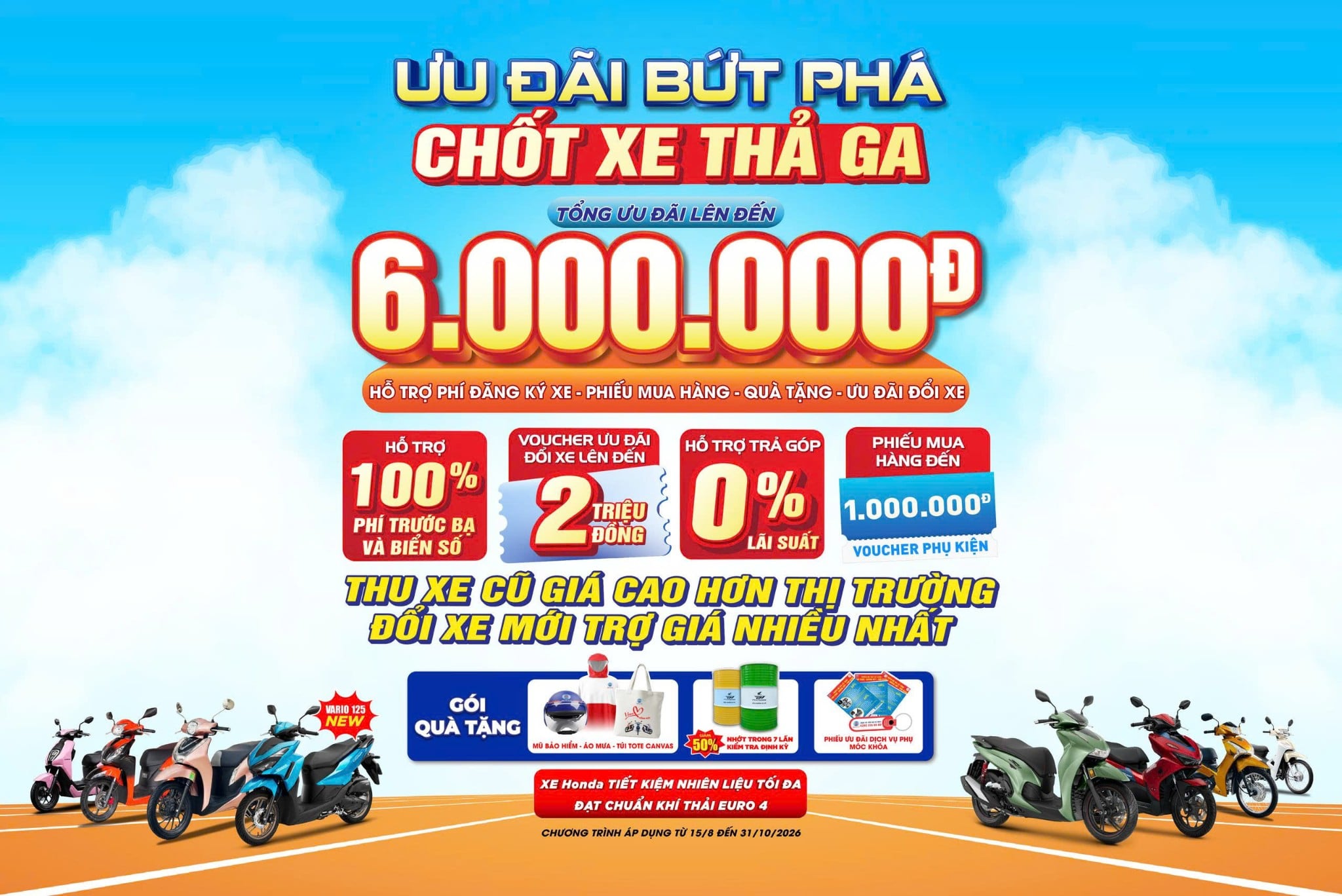 ƯU ĐÃI BỨT PHÁ – CHỐT XE THẢ GA TỔNG ƯU ĐÃI ĐẾN 6.000.000Đ