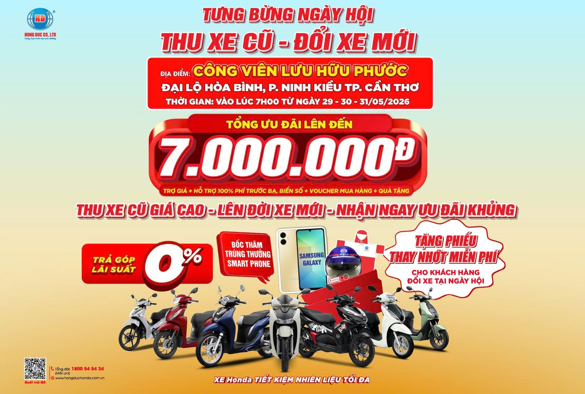 TƯNG BỪNG NGÀY HỘI THU XE CŨ ĐỔI XE MỚI TẠI CÔNG VIÊN LƯU HỮU PHƯỚC - TP CẦN THƠ