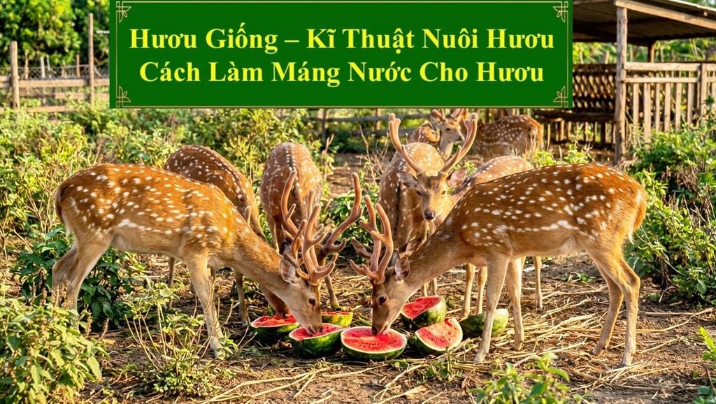 HƯƠU GIỐNG - KĨ THUẬT NUÔI HƯƠU CÁCH LÀM MÁNG NƯỚC CHO HƯƠU
