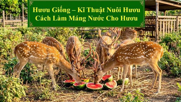HƯƠU GIỐNG - KĨ THUẬT NUÔI HƯƠU CÁCH LÀM MÁNG NƯỚC CHO HƯƠU
