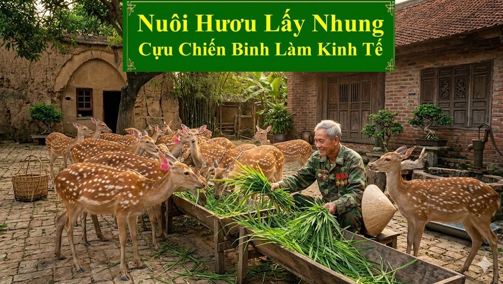 NUÔI HƯƠU LẤY NHUNG - CỰU CHIẾN BINH LÀM KINH TẾ
