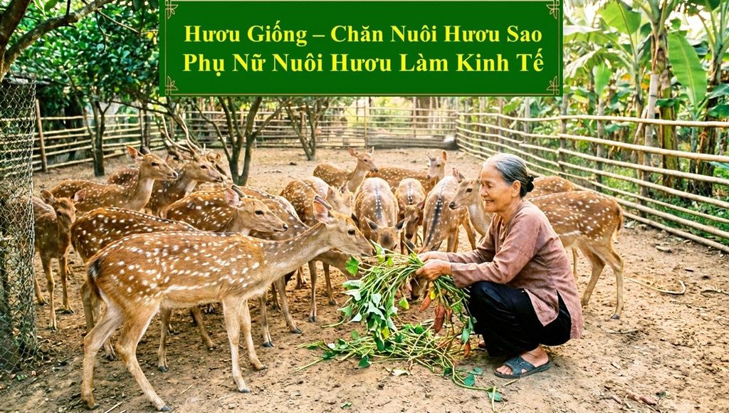 HƯƠU GIỐNG - CHĂN NUÔI HƯƠU SAO PHỤ NỮ NUÔI HƯƠU LÀM KINH TẾ