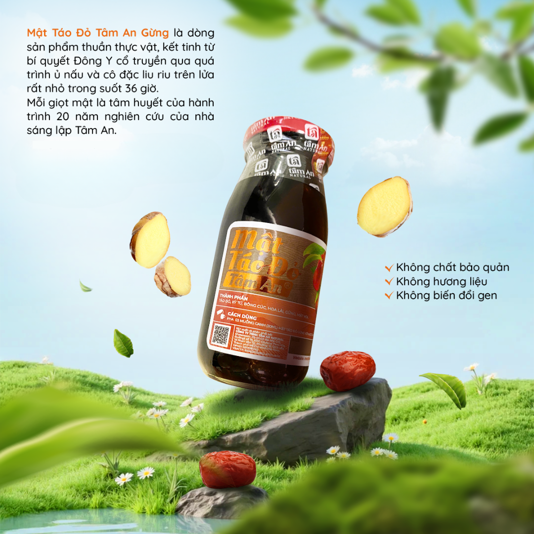 Mật Táo Đỏ Tâm An Gừng