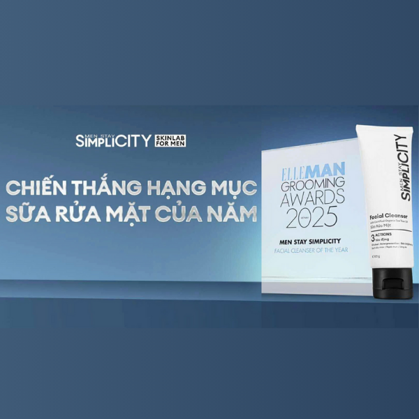 Sữa Rửa Mặt Men Stay Simplicity – Facial Cleanser of The Year tại ELLEMAN Grooming Awards 2025