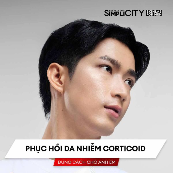 Phục hồi da nhiễm corticoid đúng cách cho anh em