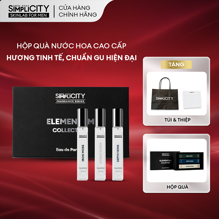Set quà tặng bạn trai valentine nước hoa cao cấp ELEMENTUM
