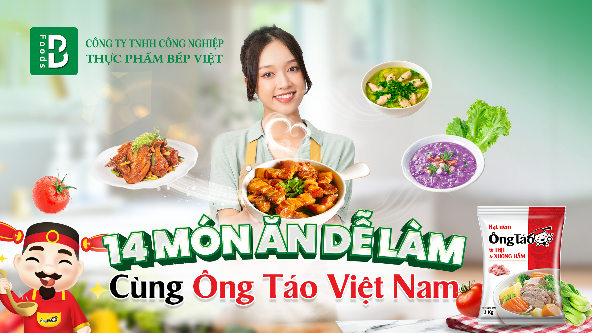 14 món ăn dễ làm, giàu dinh dưỡng cho bữa cơm gia đình – gợi ý nêm ngon cùng Hạt Nêm Ông Táo Việt Nam