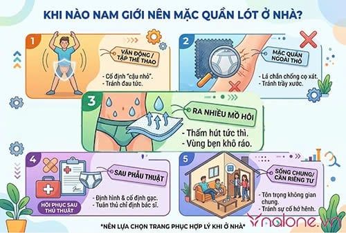 Nam giới có nên mặc quần lót ở nhà không?