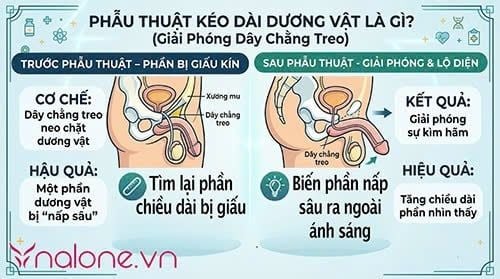 Nam giới phẫu thuật kéo dài cậu nhỏ tối đa bao nhiêu cm?