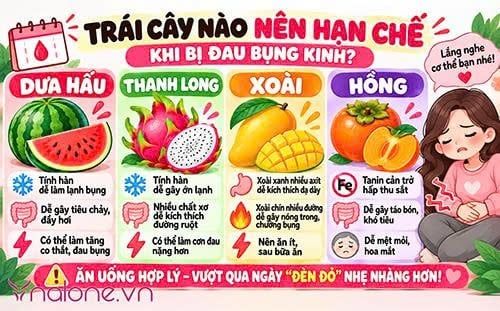 Tới tháng bị đau bụng kinh nên ăn trái cây gì?