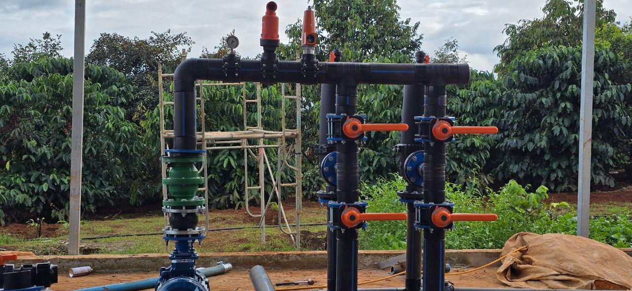 Hệ thống tưới tự động Cà phê 8ha địa hình đồi dốc - Bình Phước | IGreen