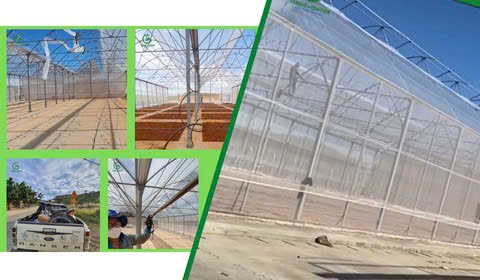 Lắp đặt béc phun sương 7 hướng cho nhà màng ở Đăk Nông – IGreenDecor
