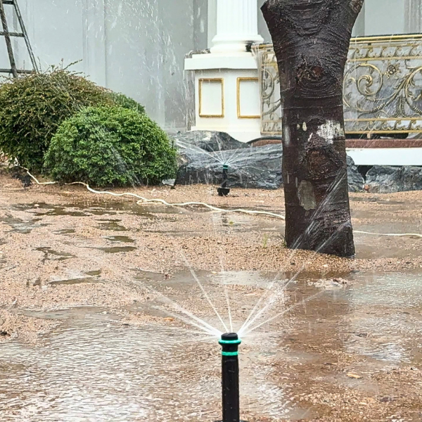 Bố trí tổng thể hệ thống tưới cảnh quan KRain 5 zone siêu biệt thự 5000m² Bến Tre – IGreenDecor