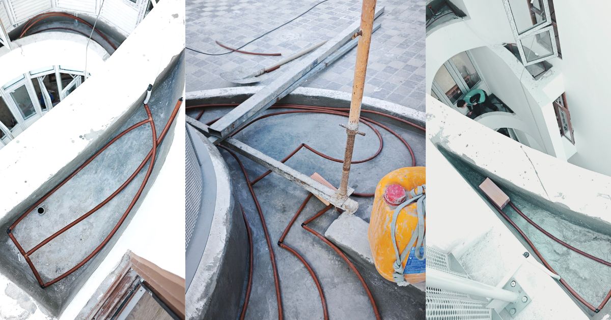 Bố trí tổng thể hệ thống tưới cảnh quan 5 zone biệt thự Tân Bình – IGreenDecor