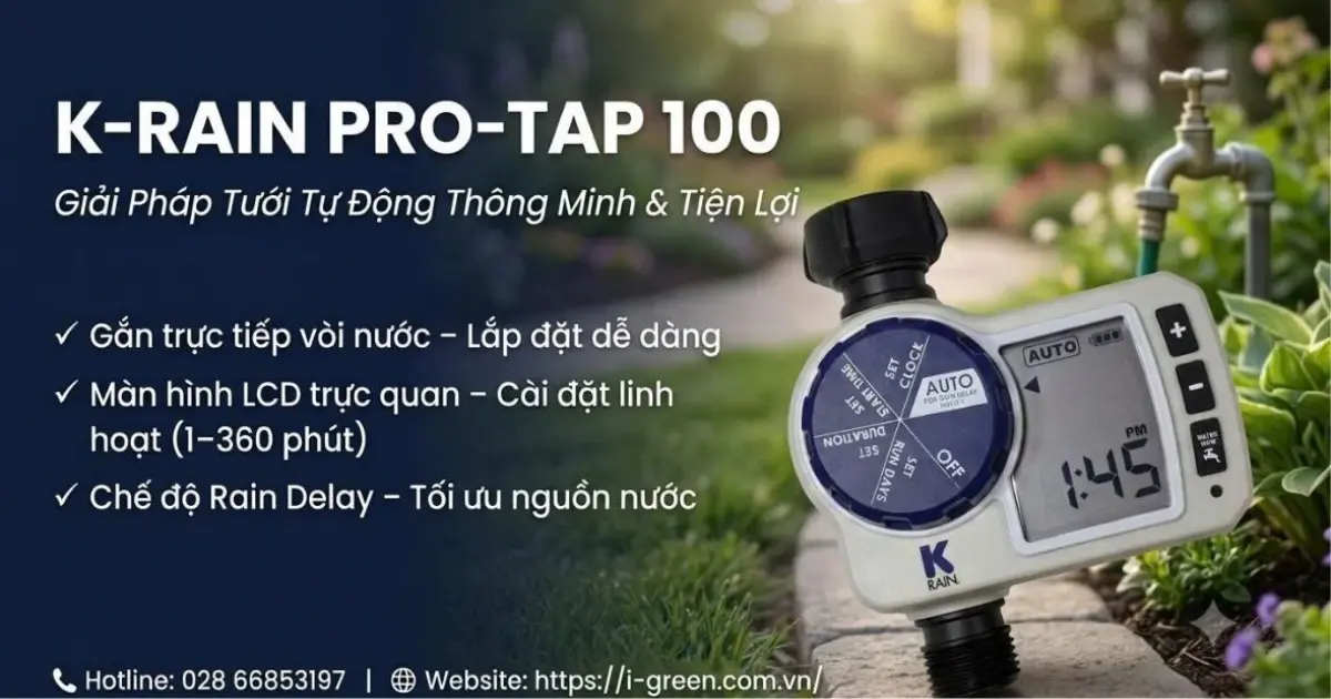 Bộ hẹn giờ tưới cây K-Rain PRO-TAP 100 chính hãng