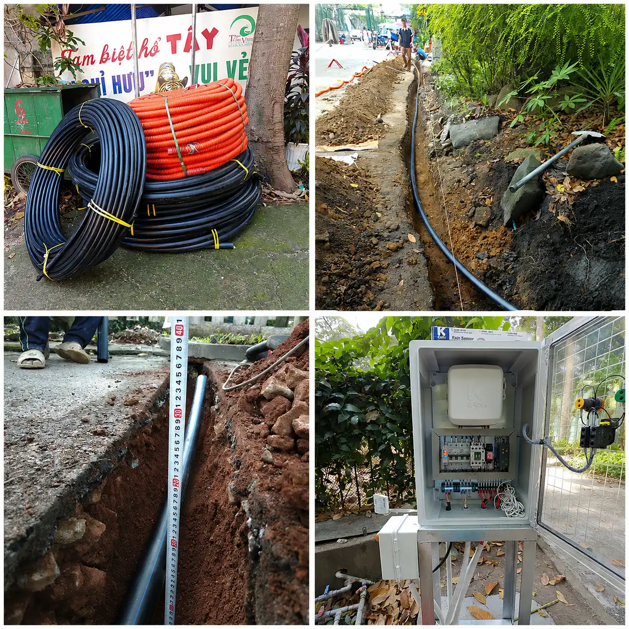 Kỹ thuật đào rãnh lắp ống ngầm chuẩn IGreen