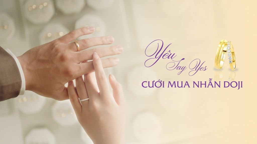 Nhẫn cưới DOJI - Đa dạng kiểu dáng với nhiều mức giá