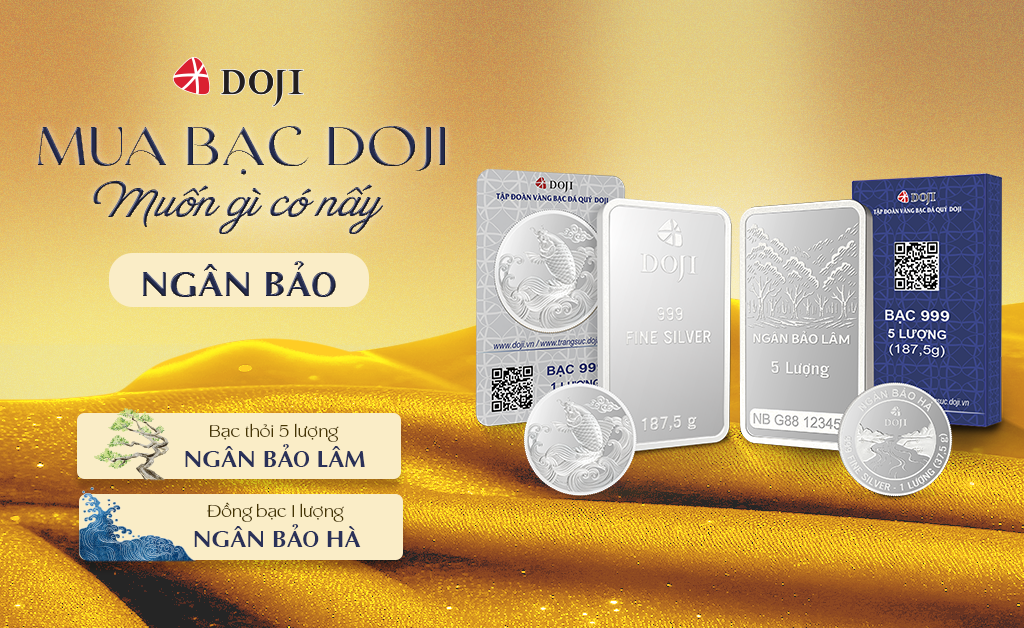 DOJI chính thức tham gia vào thị trường bạc miếng và bạc thỏi
