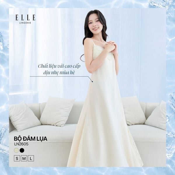 Đầm ngủ lụa 2 dây  từ ELLE Lingerie