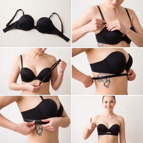 cách giấu dây áo ngực cho từng loại trang phục