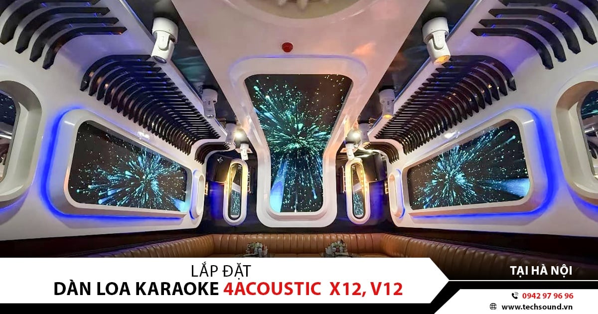LẮP ĐẶT ÂM THANH QUÁN KARAOKE T-ONE TẠI PHÚC THỌ | 4ACOUSTIC X12, V12