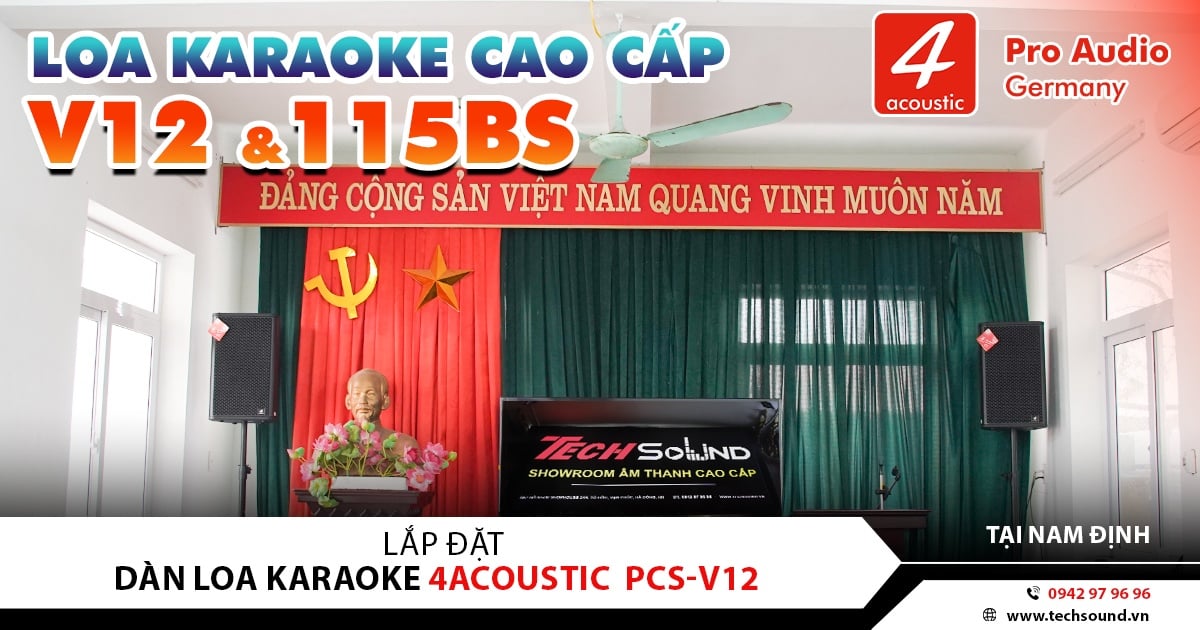 LẮP ĐẶT HỆ THỐNG ÂM THANH HỘI TRƯỜNG 4ACOUSTIC PCS-V12 | NAM ĐỊNH