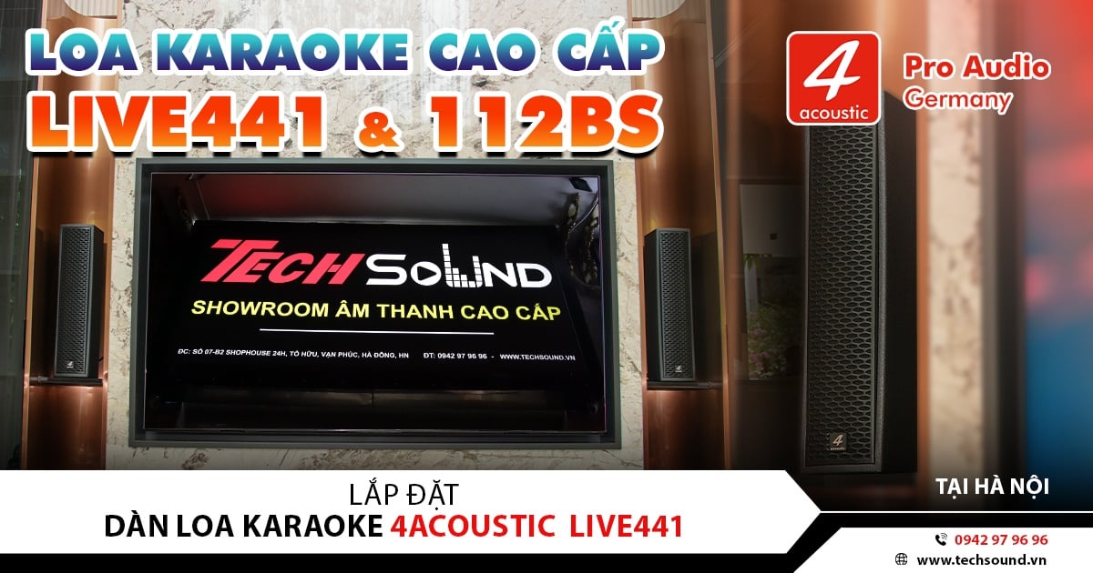 LẮP ĐẶT DÀN LOA COLUMN 4ACOUSTIC LIVE441 & SUB 112BS | PARK CITY - HÀ NỘI