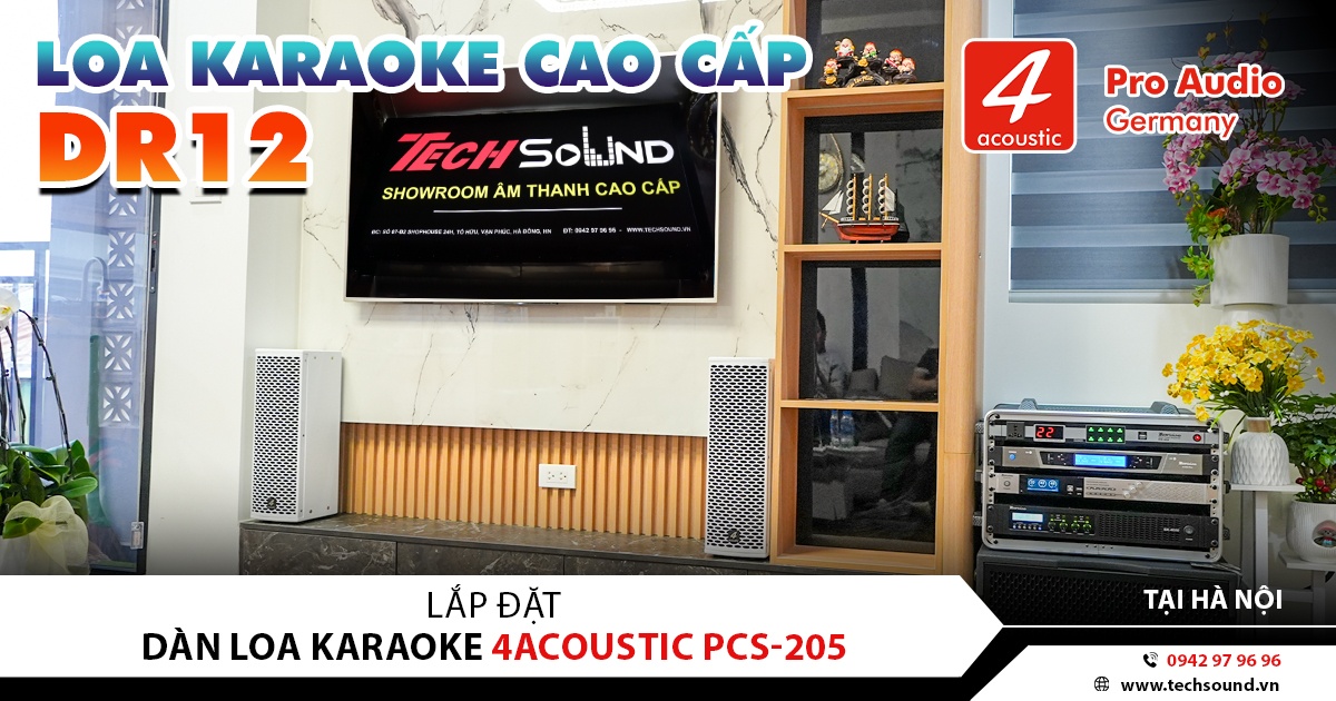 LẮP ĐẶT DÀN LOA COLUMN 4ACOUSTIC PCS-205 WHITE | HÀ NỘI