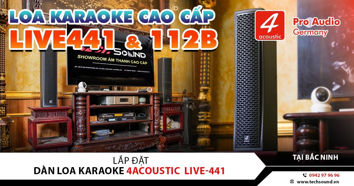 LẮP ĐẶT DÀN LOA COLUMN LIVE-441 & LIVE-112B | BẮC NINH