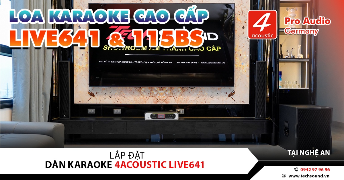 LẮP ĐẶT DÀN LOA COLUMN 4ACOUSTIC LIVE641 | NGHỆ AN