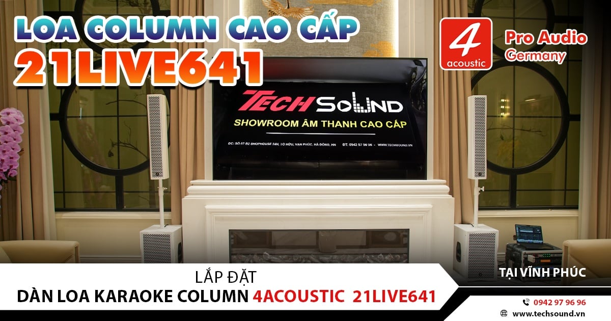 LẮP ĐẶT DÀN LOA 4ACOUSTIC 21LIVE641 WHITE | VĨNH PHÚC