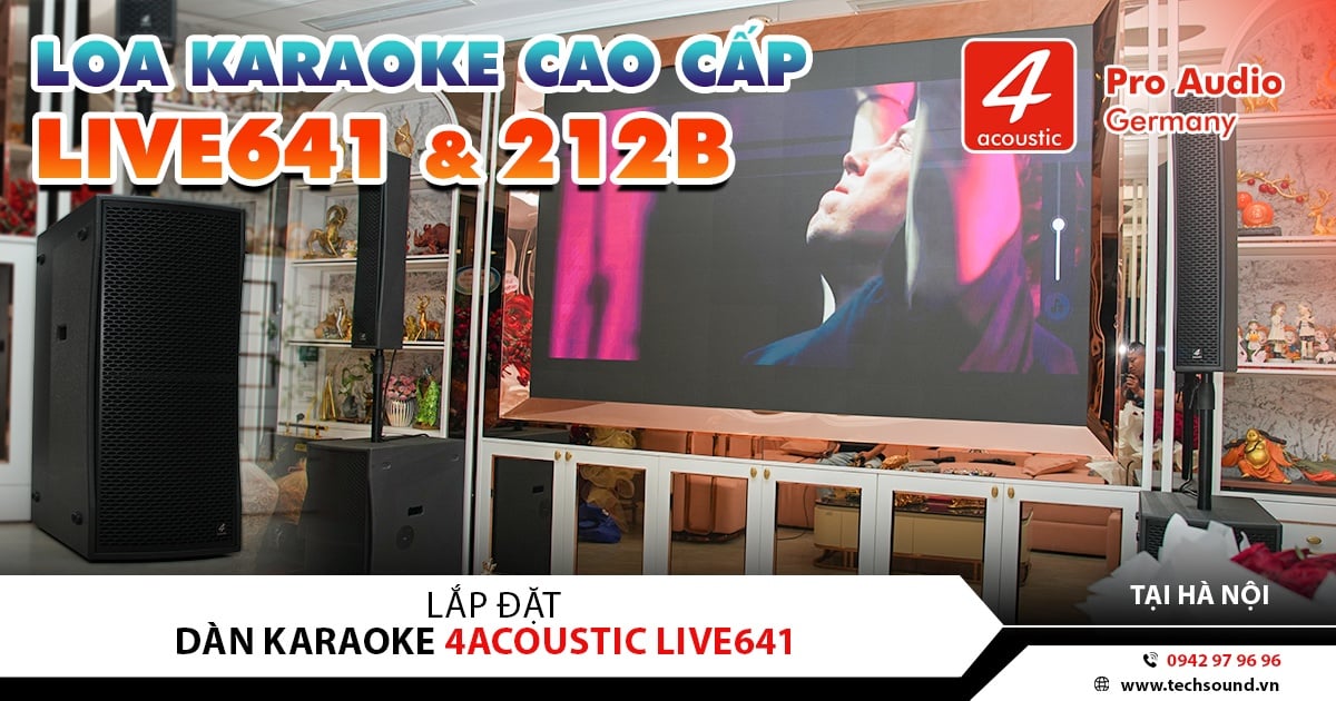 LẮP ĐẶT DÀN LOA COLUMN 4ACOUSTIC LIVE641 & SUB 212B | HÀ NỘI
