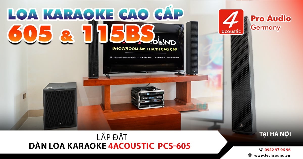LẮP ĐẶT DÀN LOA COLUMN 4ACOUSTIC PCS-605 &115BS | ĐÔNG ANH - HÀ NỘI