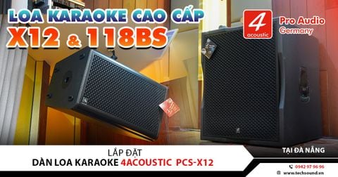 LẮP ĐẶT DÀN LOA 4ACOUSTIC PCS-X12 | nhà hàng Dê Tươi Song Hào - ĐÀ NẴNG