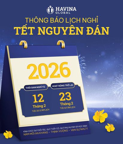 THÔNG BÁO  LỊCH NGHỈ TẾT NGUYÊN ĐÁN BÍNH NGỌ 2026