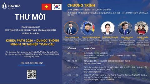 KOREA PATH 2026 – Du học thông minh & sự nghiệp toàn cầu tại Hàn Quốc