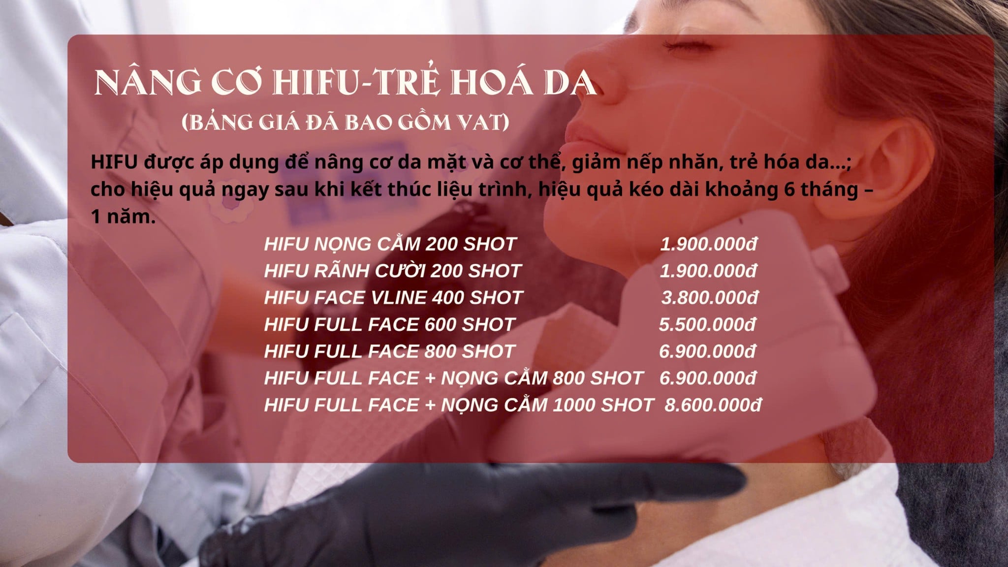 THÔNG BÁO CẬP NHẬT MENU DỊCH VỤ