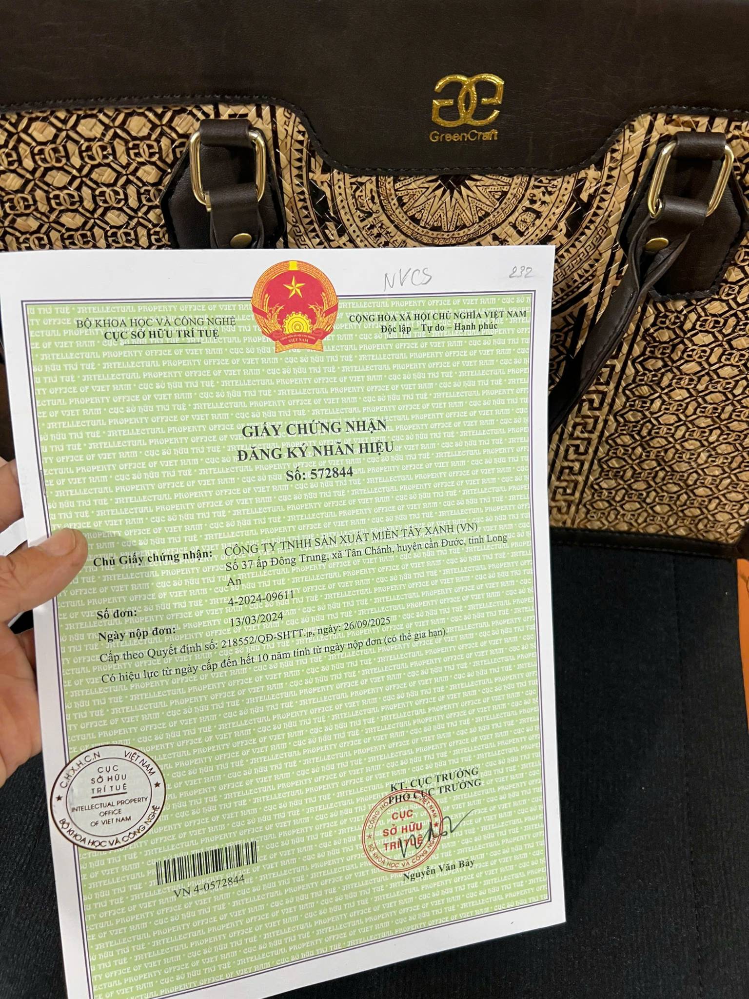 GREEN CRAFT CHÍNH THỨC ĐƯỢC CẤP GIẤY CHỨNG NHẬN ĐĂNG KÝ NHÃN HIỆU