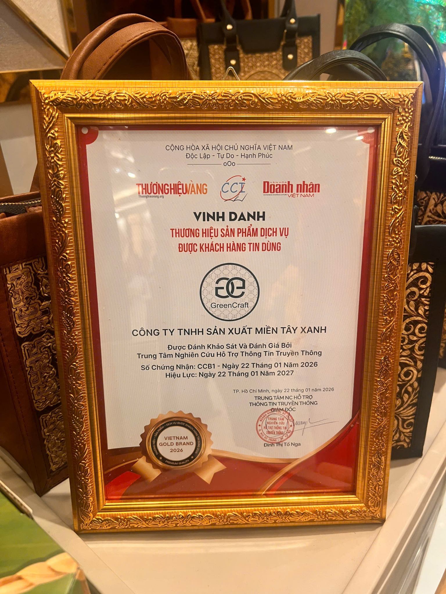 GREEN CRAFT – DẤU ẤN THƯƠNG HIỆU VIỆT ĐƯỢC TIN DÙNG 2025