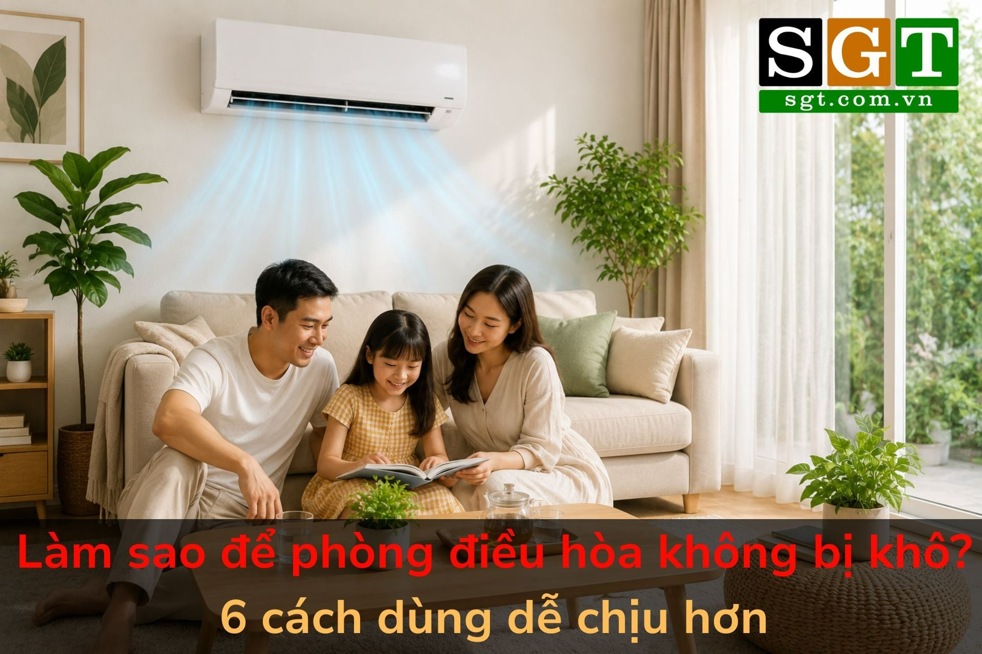 Làm sao để phòng điều hòa không bị khô? 6 cách dùng dễ chịu hơn