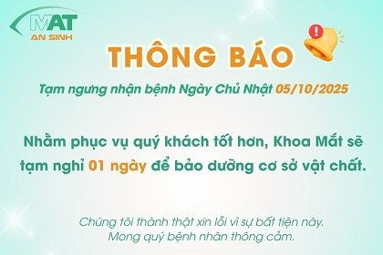Thông báo tạm ngưng nhận bệnh ngày 05/10/2025