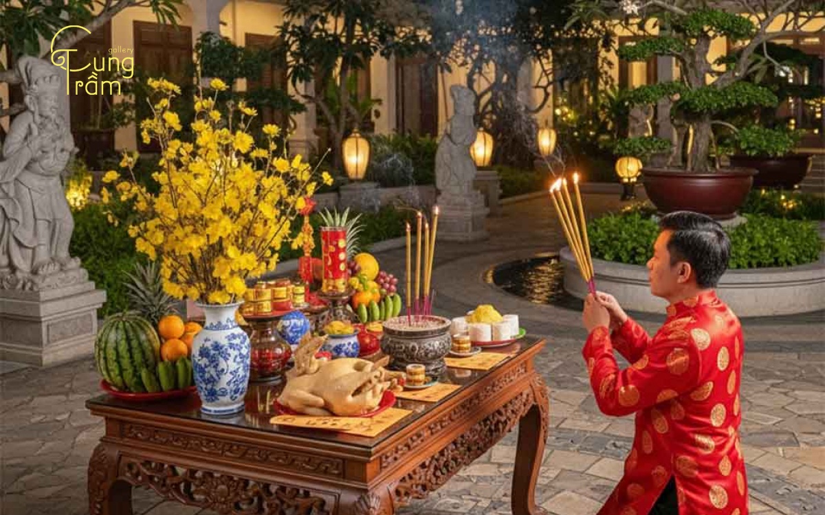 Cúng giao thừa ngoài trời trước hay trong nhà trước? Cách cúng đúng chuẩn phong tục Việt