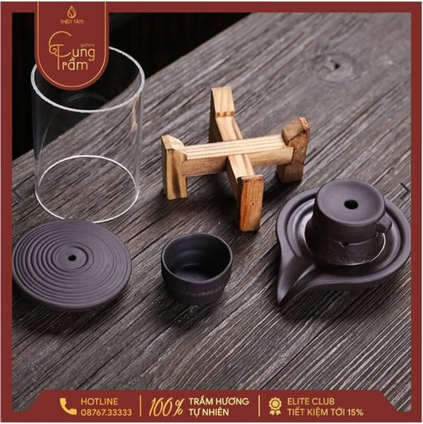 Thác khói trầm hương trụ tròn Acrylic CTM5