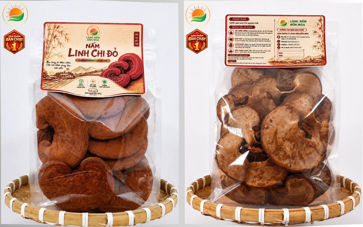 nam Linh Chi do nguyen tai chat luong cao cua thuong hieu Lang nam Bon Mua.