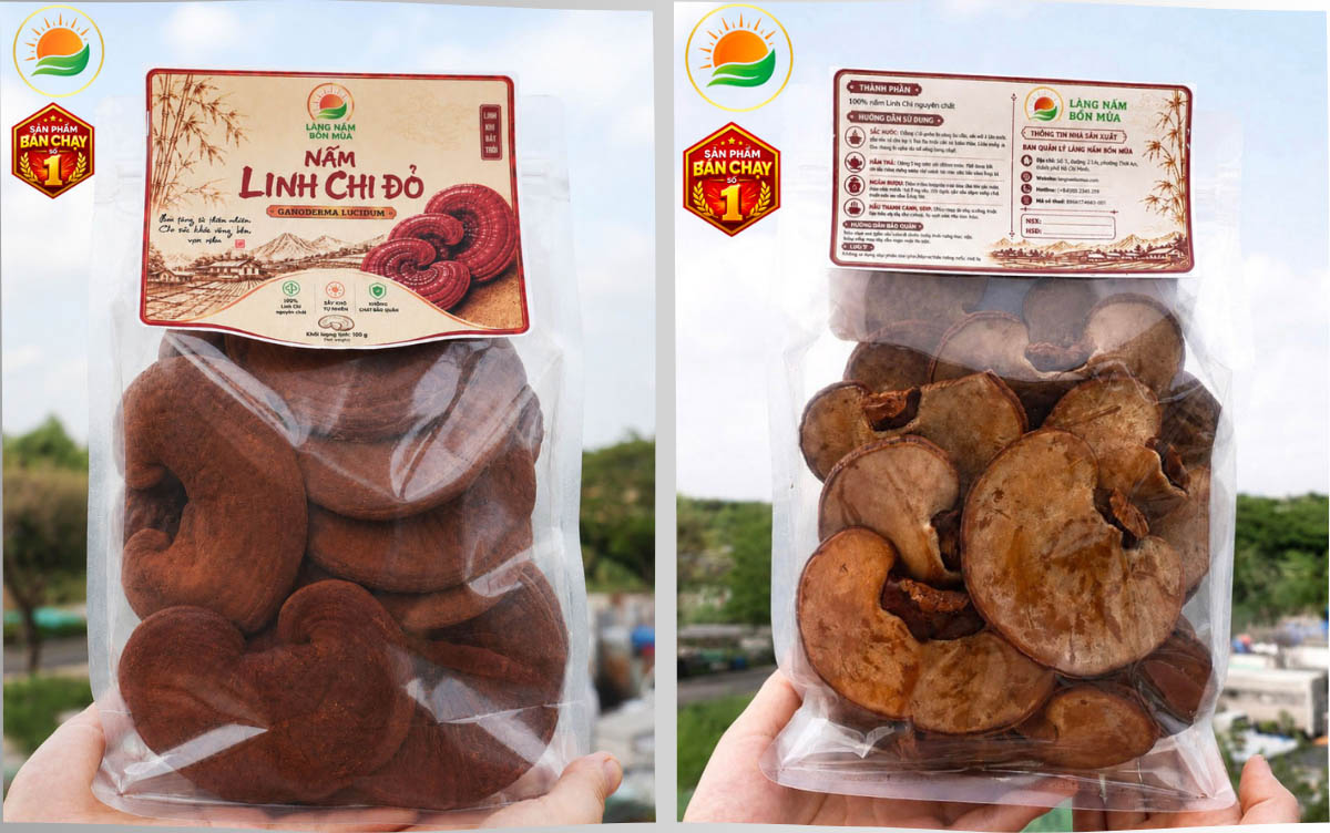 nam Linh Chi do nguyen tai chat luong cao cua thuong hieu Lang nam Bon Mua.