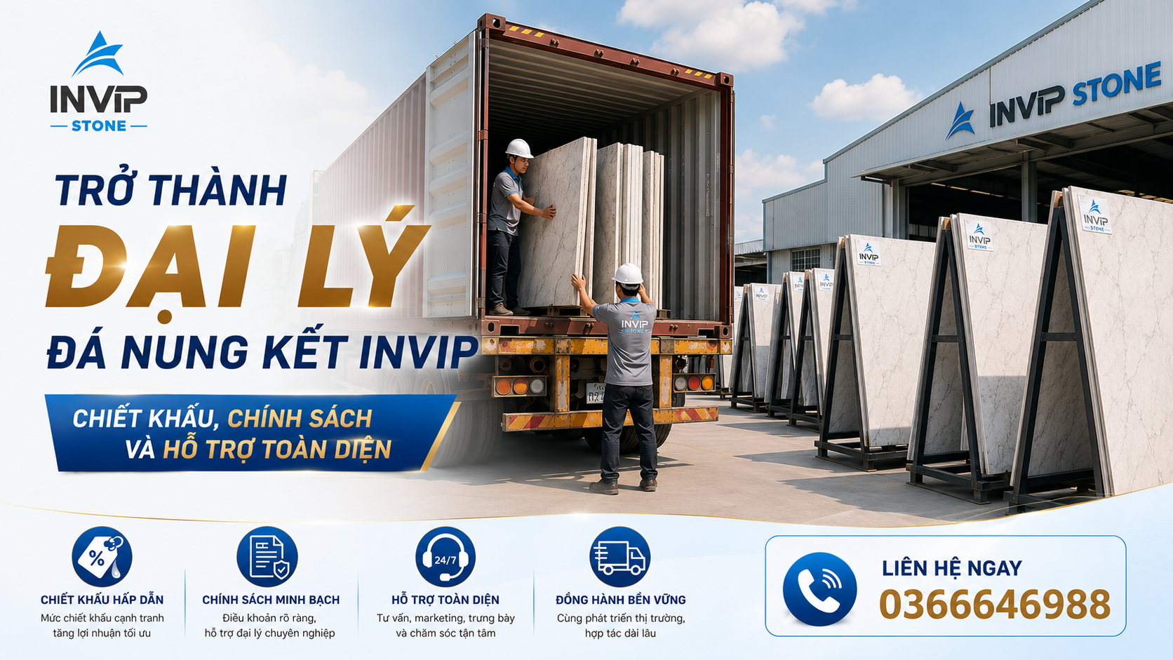 Trở thành đại lý đá nung kết INVIP: Chiết khấu, chính sách và hỗ trợ toàn diện