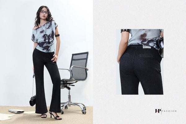 Quần denim linh hoạt dễ dàng phối cùng mọi kiểu áo.